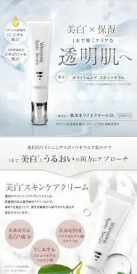 薬用 ホワイトニング スポッツセラムのLPデザイン（ブラウン系）PC版