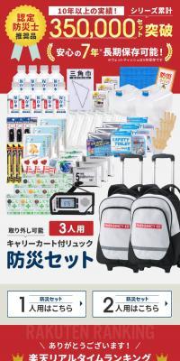 キャリーカート付リュック防災セットのLPデザイン（ピンク系）スマホ版