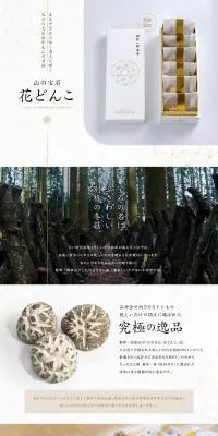山の宝石 花どんこのLPデザイン（カラフル系）PC版