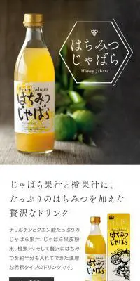はちみつじゃばらのLPデザイン（カラフル系）スマホ版