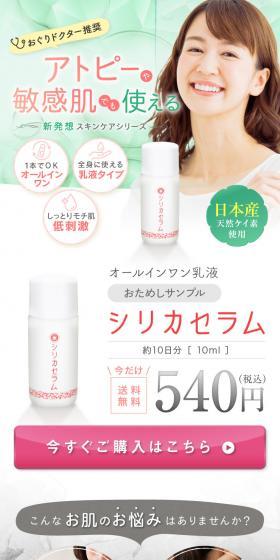 オールインワン乳液　シリカセラムのLPデザイン（ブラウン系）スマホ版