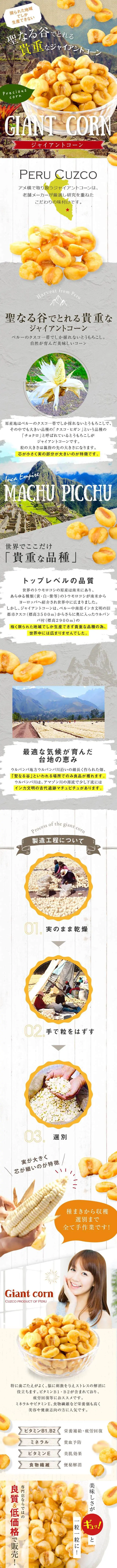 ジャイアントコーンのLPデザインスマホ版