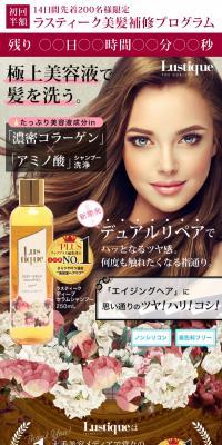 ラスティーク 美髪補修プログラム　シャンプー＆トリートメントセットのLPデザイン（ブラウン系）スマホ版