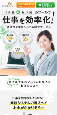 業務システム開発サービスのLPデザイン（デザイン・アプリ・システム／ホワイト系／シンプル系）スマホ版