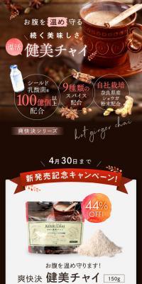 爽快決 健美チャイのLPデザイン（カラフル系）スマホ版