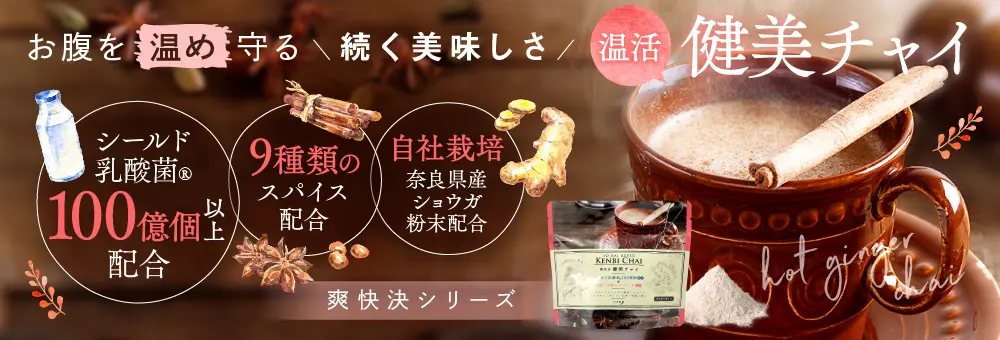 健美チャイ[爽快決シリーズ]のデザイン制作実績（食品・飲料・お酒）
