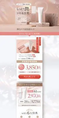 BRILLEREINE 弾力ケア美容液セットのLPデザイン（ブラウン系）PC版