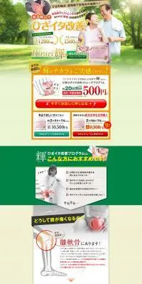 kirari輝のLPデザイン（健康食品・健康ドリンク・サプリメント／グリーン系／かっこいい系）PC版