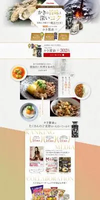 かき醤油のLPデザイン（調味料・甘味料・ダシ・スープ／カラフル系／シンプル系）PC版