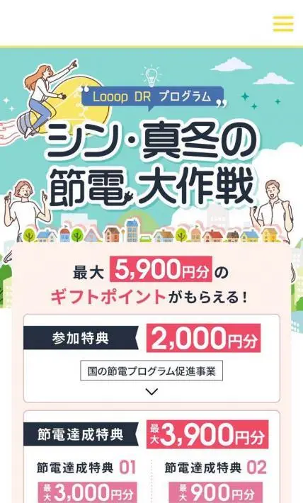 Looopでんき｜株式会社Looop様のLP制作実績