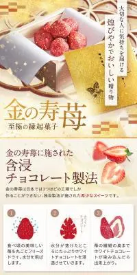 金の寿苺のLPデザイン（洋菓子／グリーン系／高級・セレブ系）スマホ版