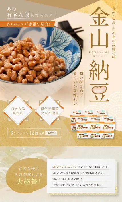 金山納豆｜株式会社ふれあい様のLP制作実績