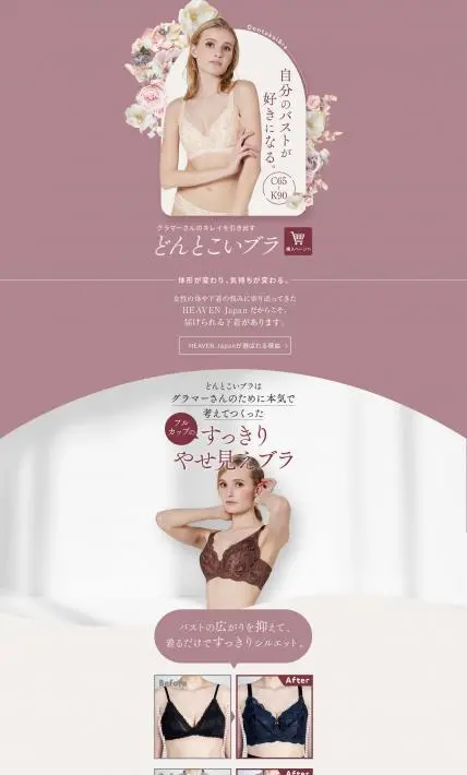 どんとこいブラ｜株式会社HEAVEN Japan様のLP制作実績