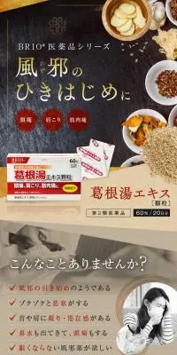 BRIO医薬品シリーズ 葛根湯エキス 顆粒のLPデザイン（玩具・ホビー・フィギュア／ブラック系／和風系）スマホ版