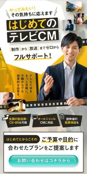 はじめてのテレビCMのLPデザイン（レンタル・代行・アウトソース／ホワイト系／信頼・安心系）スマホ版