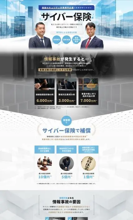 NTT Risk Manager サイバー保険｜株式会社NTT Risk Manager様のLP制作実績