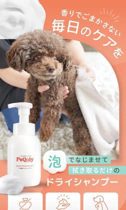 ペット用泡ドライシャンプー「PeQoly-ペコリー」｜株式会社Dstyleホールディングス様のLP制作実績