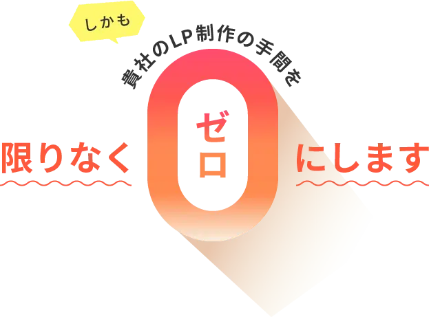 しかも貴社のLP制作の手間を限りなくゼロにします