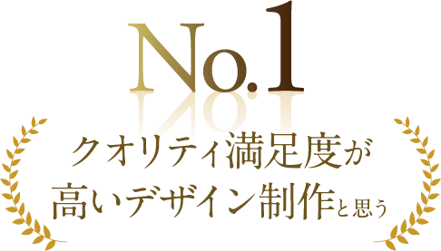 No.1クオリティ満足度が高いデザイン制作と思う
