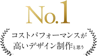 No.1コストパフォーマンスが高いデザイン制作と思う