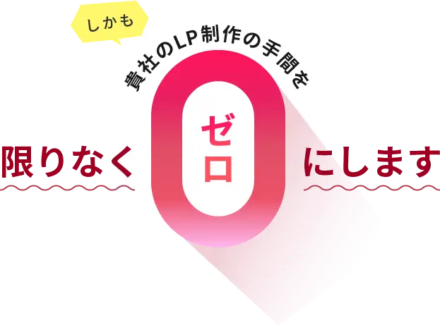 しかも貴社のLP制作の手間を限りなくゼロにします