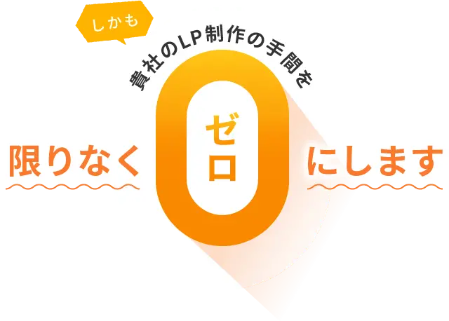 しかも貴社のLP制作の手間を限りなくゼロにします