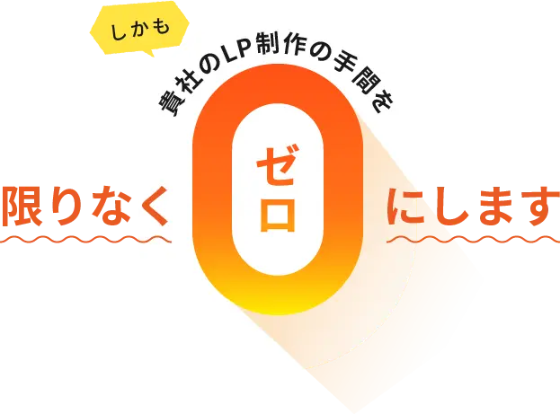 しかも貴社のLP制作の手間を限りなくゼロにします